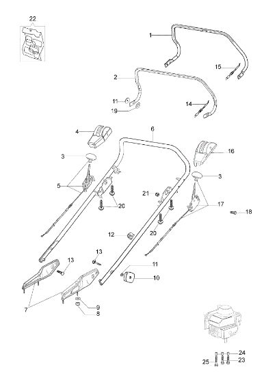 Handlebar MR 55 TBI EURO 5 Lawnmower