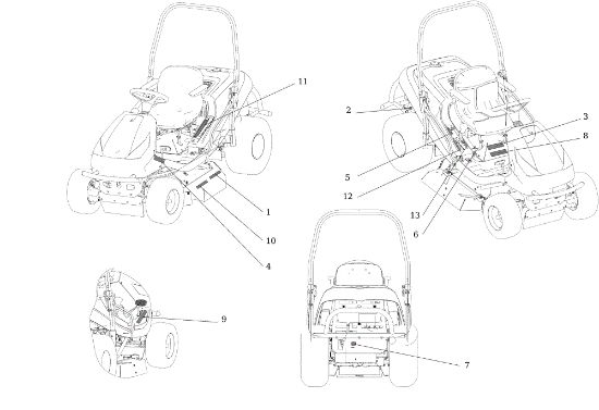 Labels TUAREG 92 4x4 EVO Cat.2019 Garden tractor