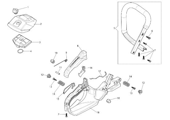 Handle MTH 400 (Euro 1) Chainsaw