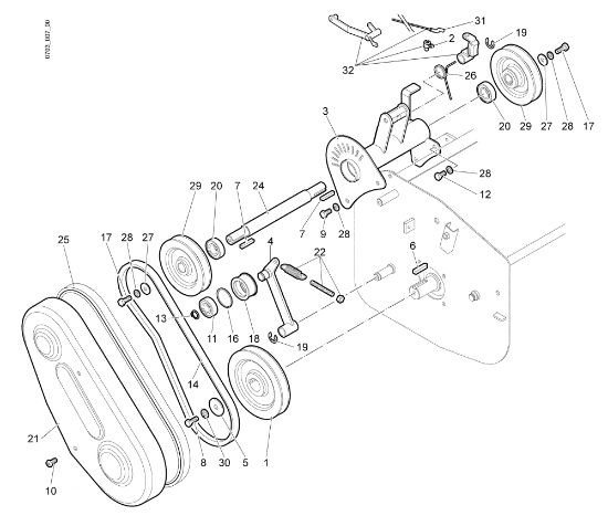 Transmission (2/2) DR 65 (K1100 H) Flail mowers