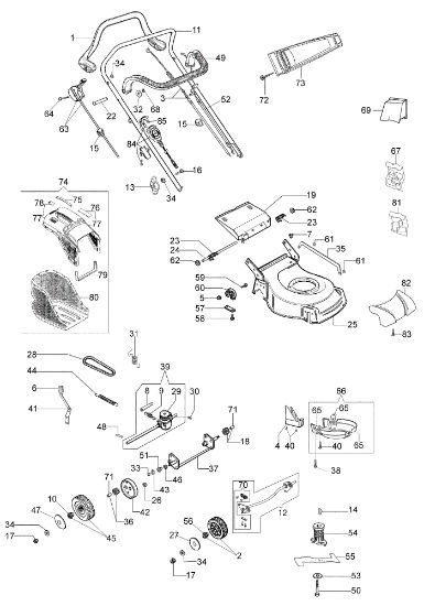 Complete illustrated parts list LR 53 TKE COMFORT PLUS (K655LI) EURO 5 Lawnmower