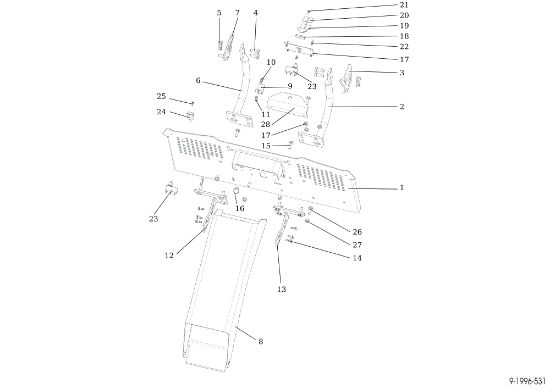 Chute and collector assy EF 92/24 KH (K2400AVD TWIN) Cat.2020 Garden tractor