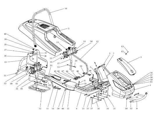 Hood (1/2) TUAREG 92 EVO Cat.2020 Garden tractor