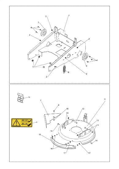 Frame DEB 517 Bush hog mower