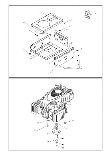 Frame DEB 528 Bush hog mower