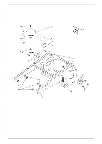Frame DEB 5158 Bush hog mower