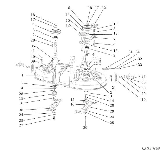 Mowing deck (1/2) EF 92/24 KH (K2400AVD TWIN) Cat.2021 Garden tractor