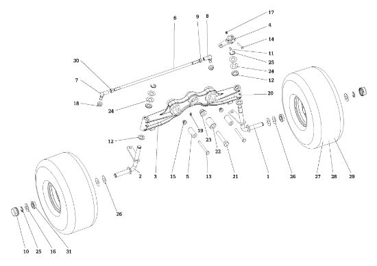 Front axle EF 106/16 KH (K1600AVD - EURO5) Cat. 2021 Garden tractor