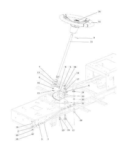 Steering arm EF 106/24 KH (K2400AVD V-twin - EURO5) Cat. 2021 Garden tractor