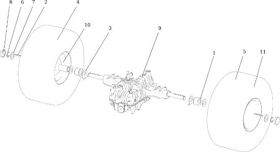 Rear axle TUAREG 92 EVO (K2400AVD V-Twin - EURO5) Cat.2021 Garden tractor