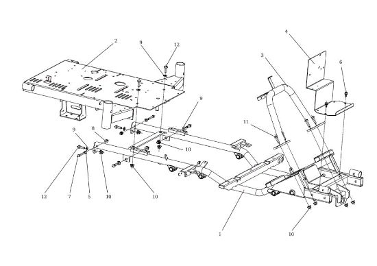 Frame TUAREG 92 EVO Cat.2021 Garden tractor