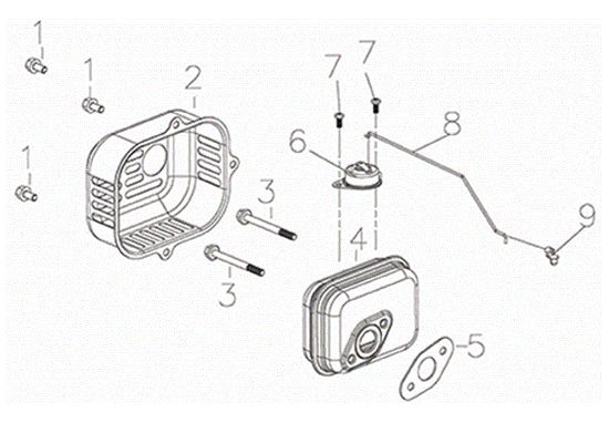 Muffler LR 44 PK COMFORT (K450) Lawnmower
