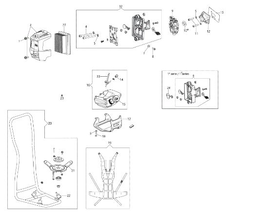 Tank and air filter DSH 5000 BP Brushcutter