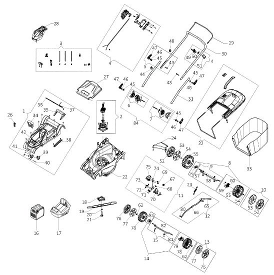 Complete illustrated parts list LRi 40 P Lawnmower