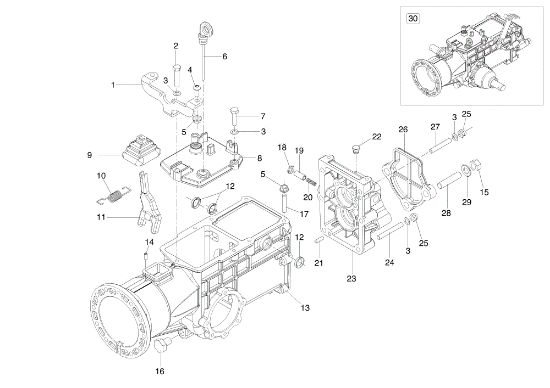 Speed-change gear box 405 S Rotary cultivator