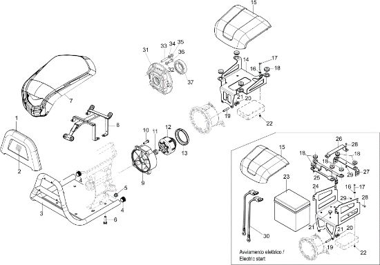 Clutch (dopo 2019) 407 S Rotary cultivator