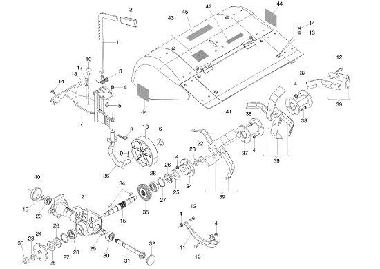 70 cm rotor with adjustable cowling and fixed connection 69219066 407 S Rotary cultivator
