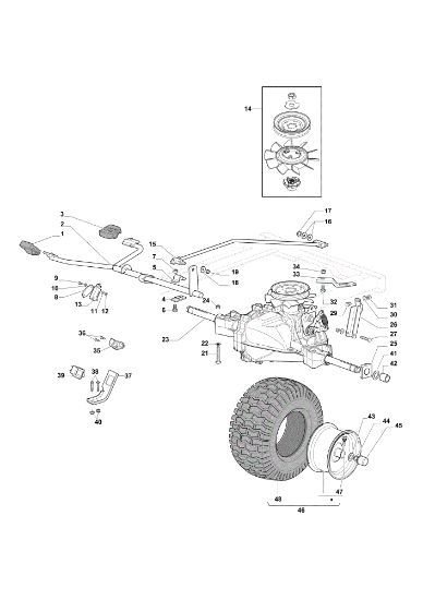 Transmission EF 98L/14,5 K H Cat. 2023 Garden tractor
