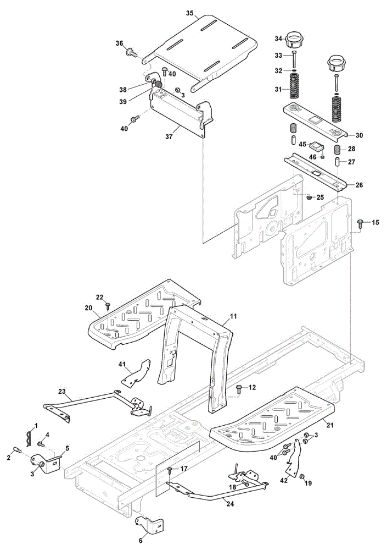 Frame (1/2) GLX 14-84H Garden tractor