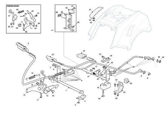 Brake and drive gearbox GLX 20-92 H2 Garden tractor