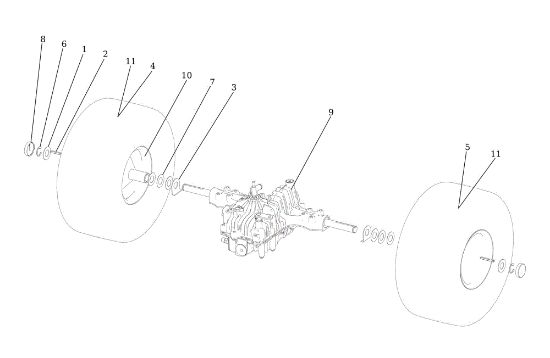Rear axle TUAREG 92 EVO Cat.2023 Garden tractor