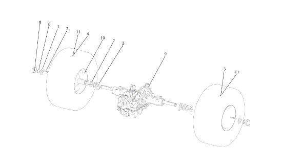 Rear axle TUAREG 92 EVO 4x4 (K2400AVD V-Twin - EURO5) Cat.2023 Garden tractor