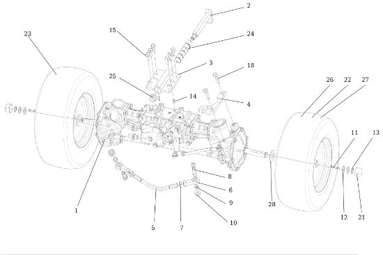 Front axle Tonkawa 26 (Kawasaki) Cat.2023 Garden tractor