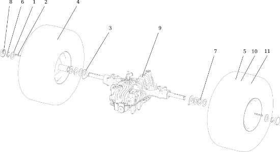 Rear axle Tonkawa 26 (Kawasaki) Cat.2023 Garden tractor