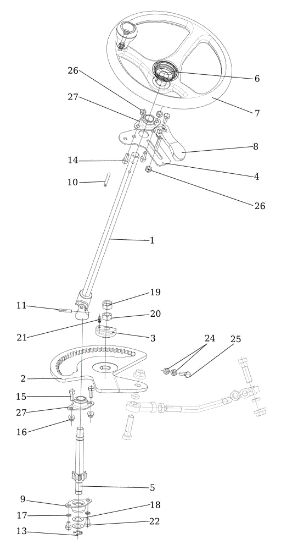 Steering arm Tonkawa 26 (Kawasaki) Cat.2023 Garden tractor