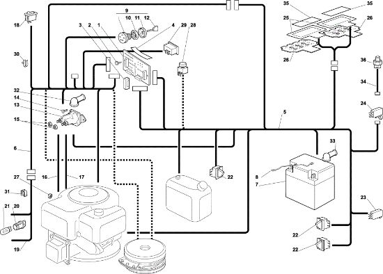 Electrical parts EF 102C/17M Garden tractor