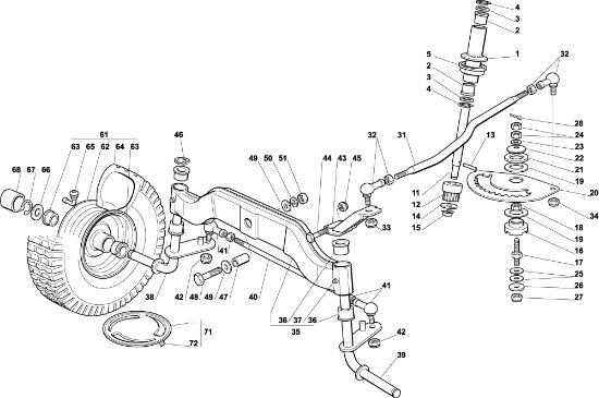 Steering arm EF 102C/17H Cat.2001 Garden tractor