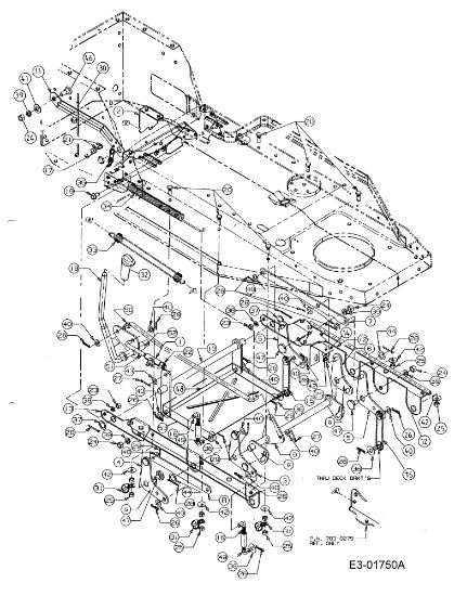 Cutting plate lifting FORMULA 96 M Garden tractor