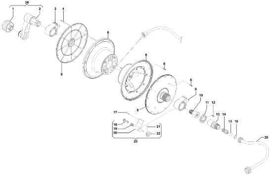 Hose reel IP 1700 S High-pressure washer