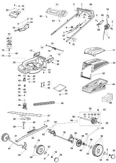 Illustrated parts list (Until May 07) AR 53 THX Plus-Cut Lawnmower