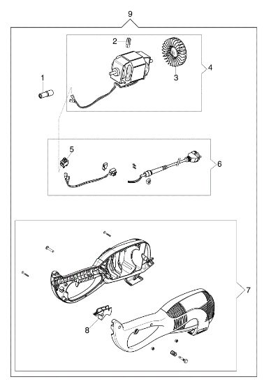 Motor (From SN 316xxxxxxx) 8110 Electric trimmer