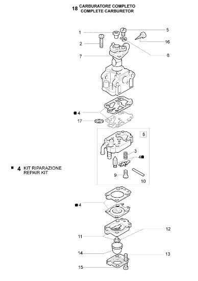 Carburettor WYL-159A STARK 26 TR Brushcutter