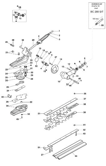 Blades group EH 48 Hedgetrimmer attachment