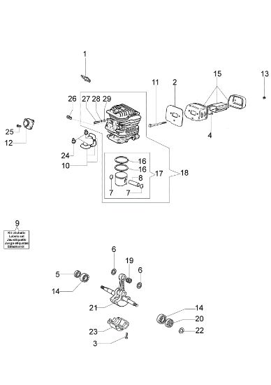 Engine MT 4000 Chainsaw