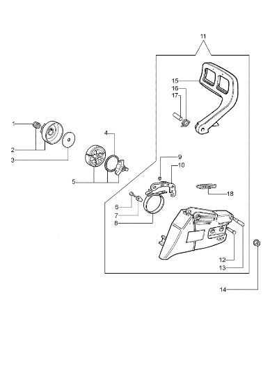 Chain cover assy MT 4000 Chainsaw