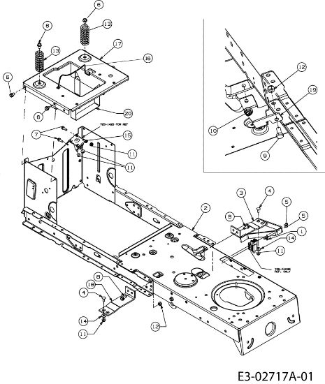 Frame assembly FORMULA 108/15,5 H Cat.2006 Garden tractor