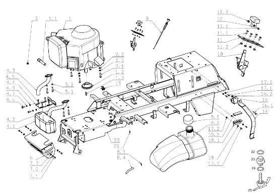 Engine EF 104J/20H Cat.2006-2007 Garden tractor