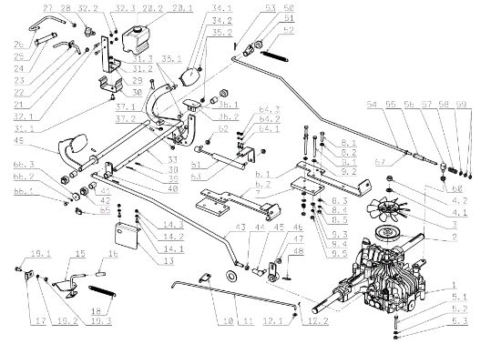 Transmission EF 124J/22H Cat.2006-2007 Garden tractor