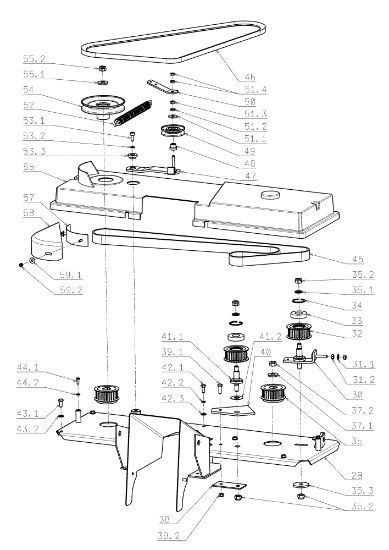 Mowing system (2/2) EF 124J/22H Cat.2006-2007 Garden tractor