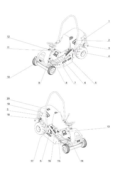 Labels TUAREG 92 Cat.2006-2007 Garden tractor