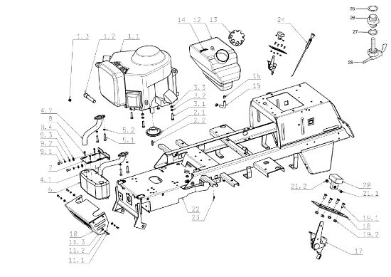 Engine EF 104J/16H Cat.2006-2007 Garden tractor