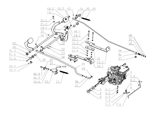 Transmission EF 104J/16H Cat.2006-2007 Garden tractor