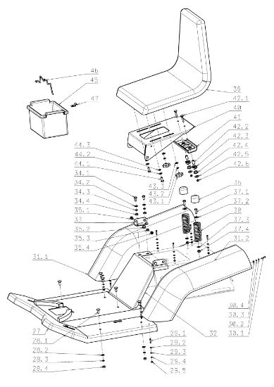 Hood (1/2) EF 104J/16H Cat.2006-2007 Garden tractor
