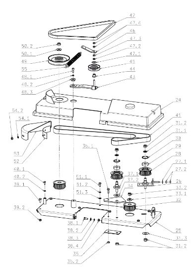 Mowing system (2/3) EF 104J/18H Cat.2006-2007 Garden tractor