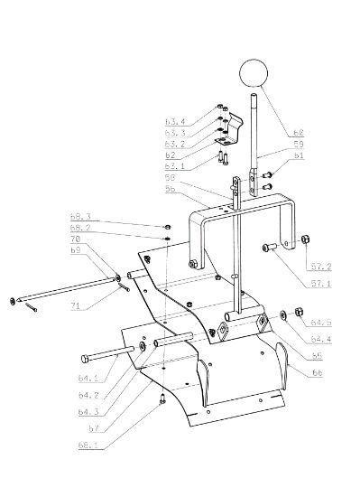 Mowing system (3/3) EF 104J/18H Cat.2006-2007 Garden tractor