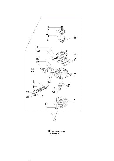 Carburettor WT-460B 8300 IC Brushcutter